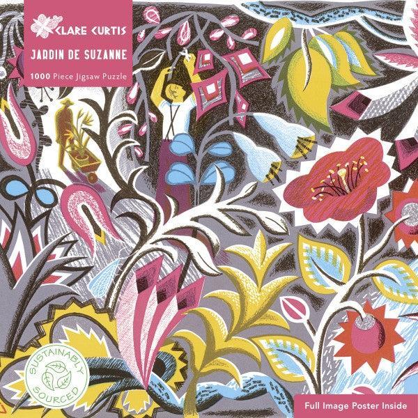 Jardin de Suzanne by Clare Curtis 1000 Piece Jigsaw Puzzle Flame Tree - for just $19.99! 