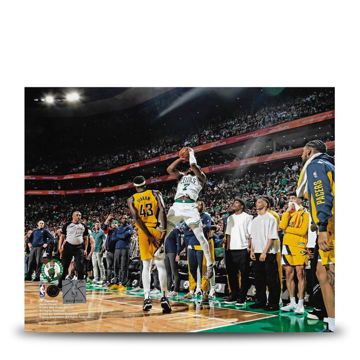 Jaylen Brown Game-Tying 3-Pointer Boston Celtics 8" x 10" 2024 Conference Finals Photo - for just $9.99! 