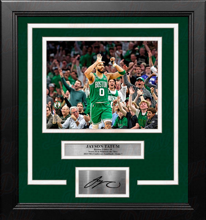 Jayson Tatum 51-Point Game 7 Boston Celtics 8" x 10" Framed Basketball Photo with Engraved Autograph - for just $79.99! 