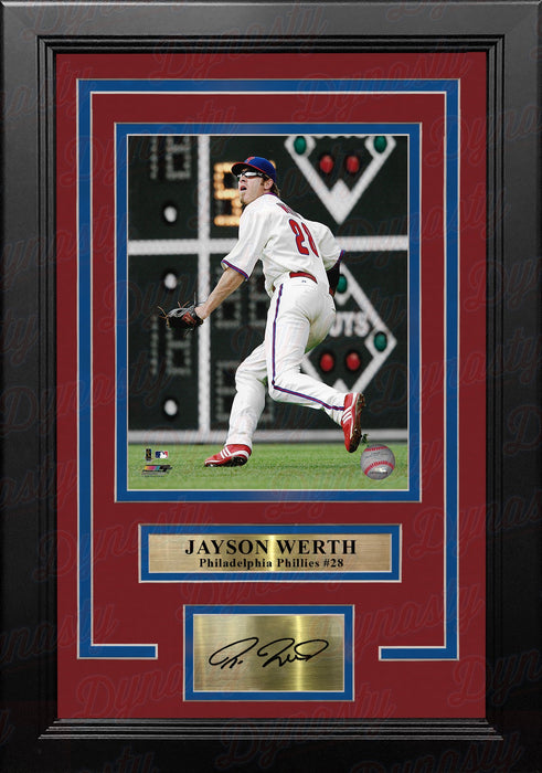 Jayson Werth in Action Philadelphia Phillies 8" x 10" Framed Baseball Photo with Engraved Autograph - for just $79.99! 