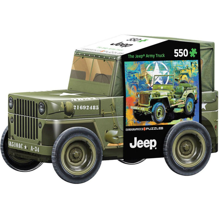 Jeep Army Truck 550 Piece Jigsaw Puzzle in Tin Eurographics - for just $23.99! 