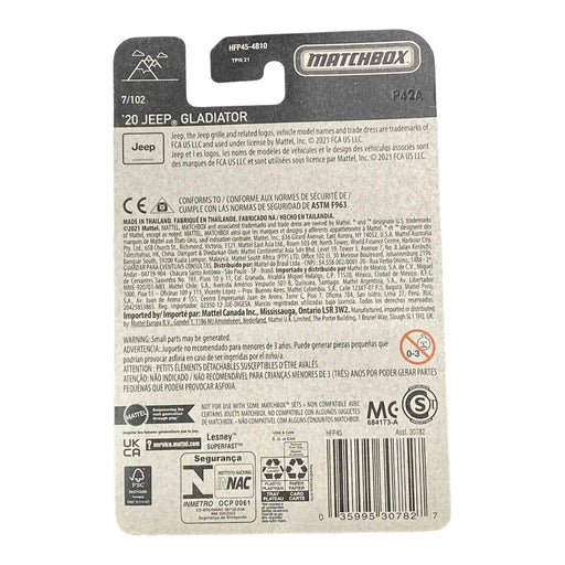 Matchbox '20 Jeep Gladiator - Matchbox Series 7/102 - for just $1.79! 