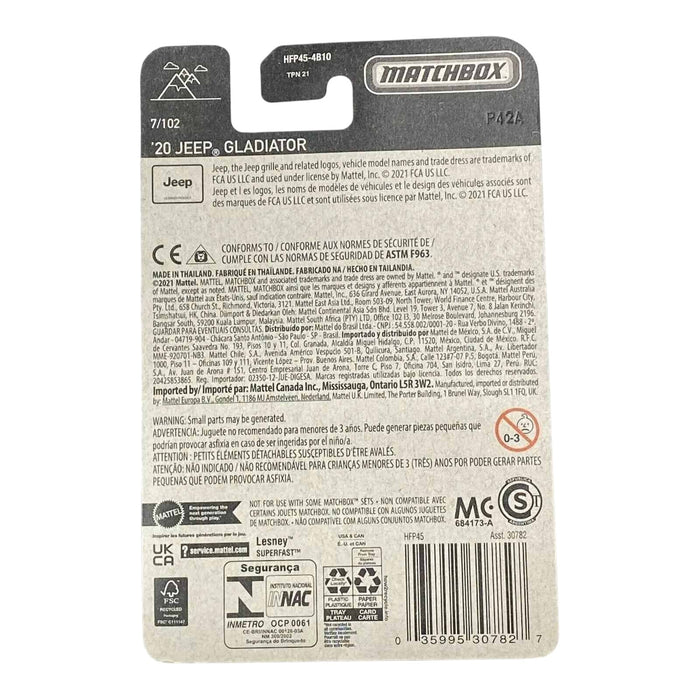 Matchbox '20 Jeep Gladiator - Matchbox Series 7/102 - for just $1.79! 