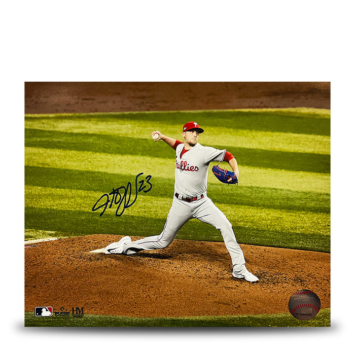Jeff Hoffman Championship Action Philadelphia Phillies Autographed 8" x 10" Baseball Photo - for just $12! 