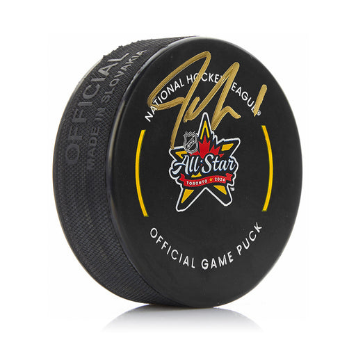 Jeremy Swayman Boston Bruins Autographed 2024 NHL All-Star Game Official Game Puck - for just $99.99! 