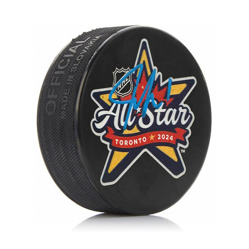 Jeremy Swayman Boston Bruins Autographed 2024 NHL All-Star Game Logo Puck - for just $89.99! 
