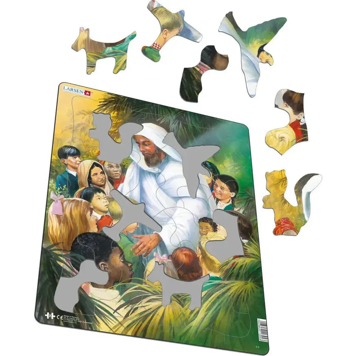 Jesus with the Kids 33 Piece Tray Jigsaw Puzzle Larsen - for just $11.99! 