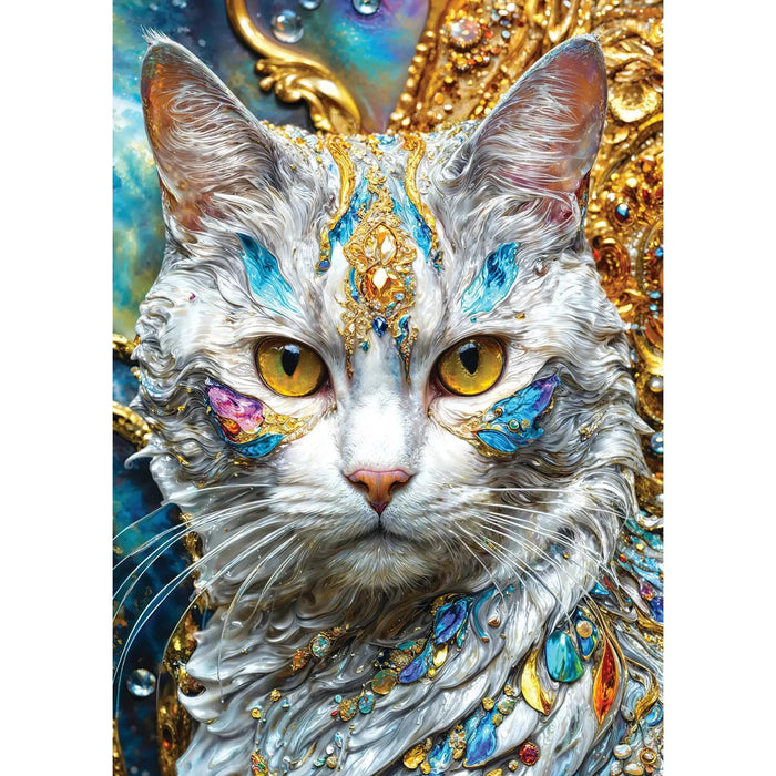 Jeweled Cat 1000 Piece Jigsaw Puzzle Enjoy - for just $24.99! 