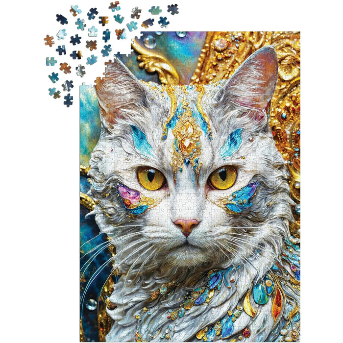 Jeweled Cat 1000 Piece Jigsaw Puzzle Enjoy - for just $24.99! 