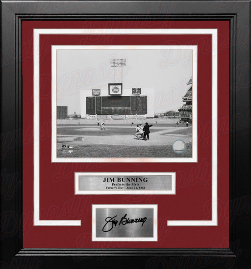 Jim Bunning Fathers Day Perfect Game Philadelphia Phillies 8x10 Framed Photo with Engraved Autograph - for just $79.99! 