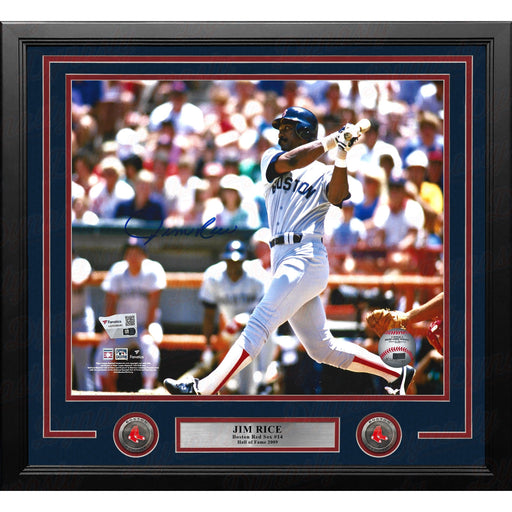 Jim Rice Swinging Action Boston Red Sox Autographed 11" x 14" Framed Baseball Photo - Premium Autographed Framed Baseball Photos - Just $139.99! Shop now at Retro Gaming of Denver