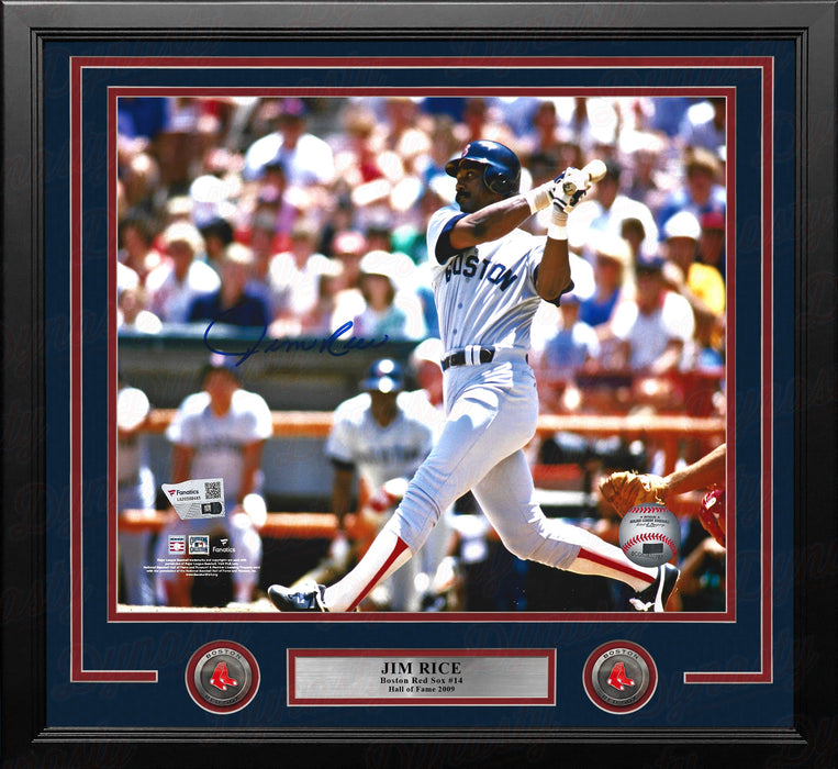 Jim Rice Swinging Action Boston Red Sox Autographed 11" x 14" Framed Baseball Photo - for just $139.99! 
