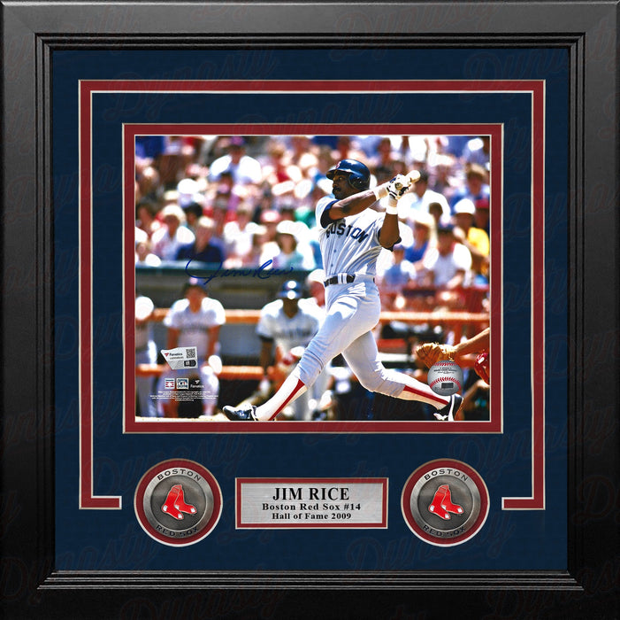 Jim Rice Swinging Action Boston Red Sox Autographed 8" x 10" Framed Baseball Photo - for just $119.99! 