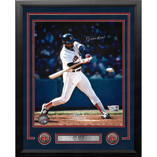 Jim Rice At-Bat Boston Red Sox Autographed 11" x 14" Framed Baseball Photo - Premium Autographed Framed Baseball Photos - Just $139.99! Shop now at Retro Gaming of Denver