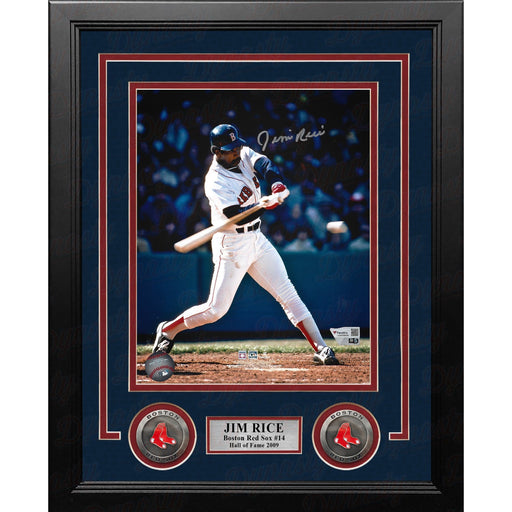 Jim Rice At-Bat Boston Red Sox Autographed 8" x 10" Framed Baseball Photo - Premium Autographed Framed Baseball Photos - Just $119.99! Shop now at Retro Gaming of Denver