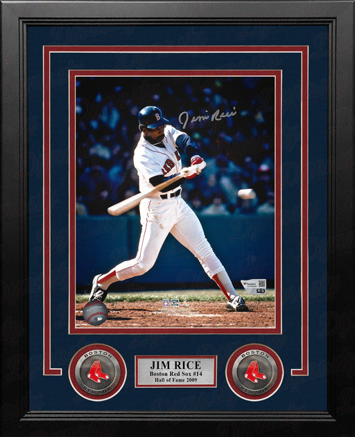 Jim Rice At-Bat Boston Red Sox Autographed 8" x 10" Framed Baseball Photo - for just $119.99! 