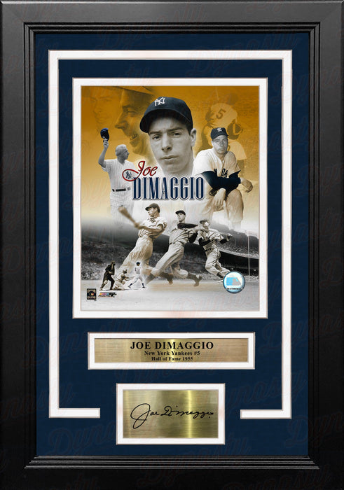 Joe DiMaggio New York Yankees 8" x 10" Framed Baseball Collage Photo with Engraved Autograph - for just $79.99! 