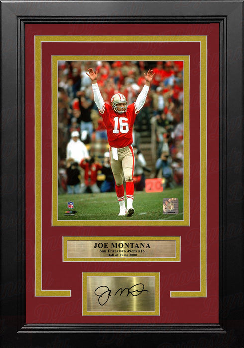 Joe Montana Celebration San Francisco 49ers 8" x 10" Framed and Matted Photo with Engraved Autograph - for just $79.99! 