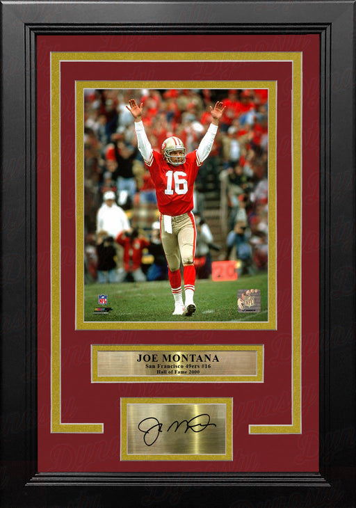 Joe Montana Celebration San Francisco 49ers 8" x 10" Framed and Matted Photo with Engraved Autograph - for just $79.99! 