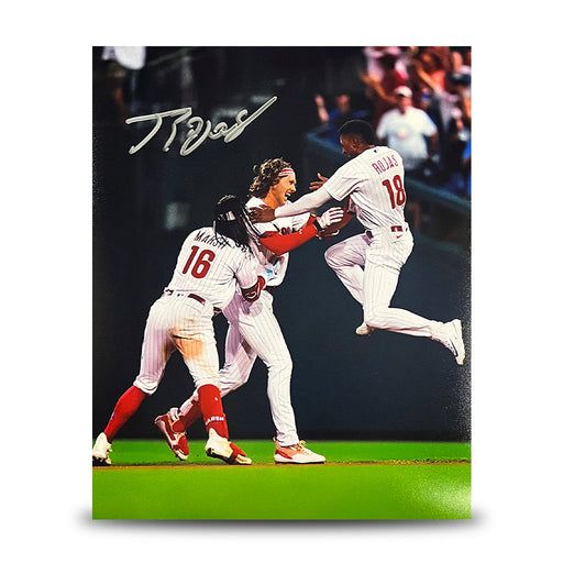 Johan Rojas Celebration Philadelphia Phillies Autographed 11" x 14" Baseball Photo - for just $69.99! 