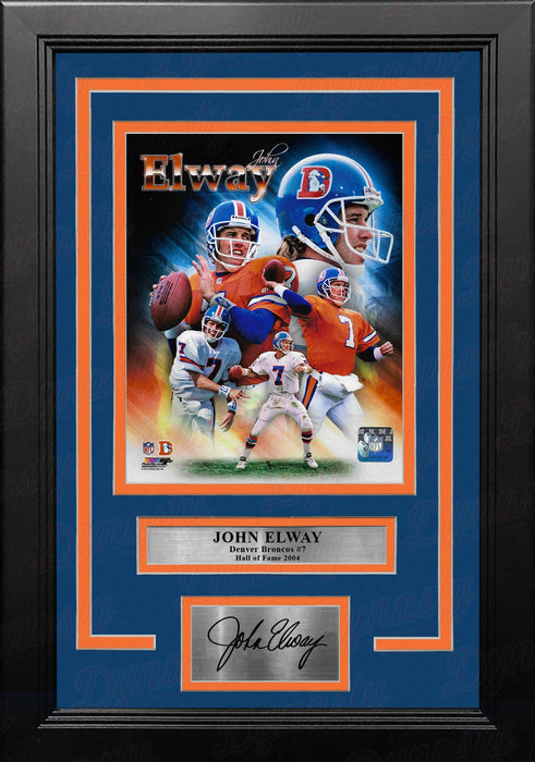 John Elway Denver Broncos 8" x 10" Framed Football Collage Photo with Engraved Autograph - for just $79.99! 