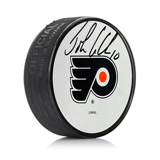 John LeClair Philadelphia Flyers Autographed White Hockey Logo Puck - Premium Autographed Pucks - Just $69.99! Shop now at Retro Gaming of Denver