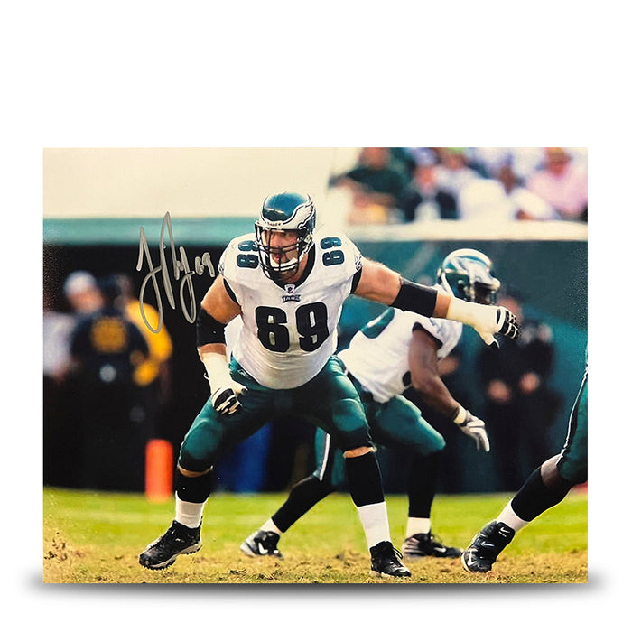 Jon Runyan in Action Autographed Philadelphia Eagles 11" x 14" Football Photo - for just $49.99! 
