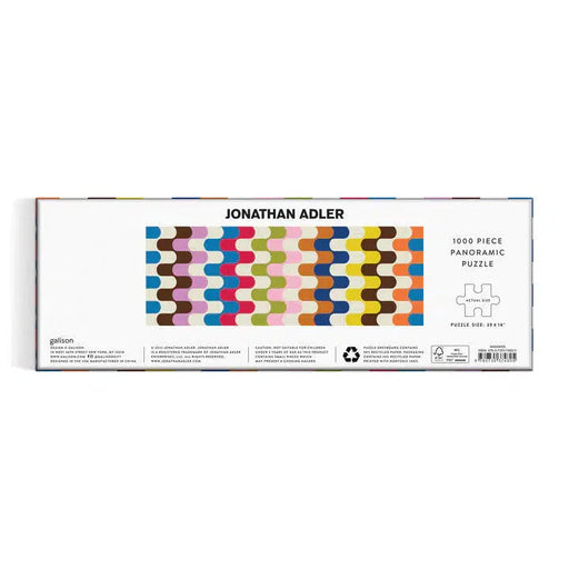 Jonathan Adler Bargello 1000 Piece Panoramic Jigsaw Puzzle Galison - for just $24.99! 