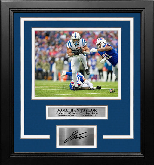 Jonathan Taylor 5 Touchdown Game Indianapolis Colts 8" x 10" Framed Football Photo with Engraved Autograph - for just $79.99! 