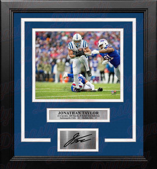 Jonathan Taylor 5 Touchdown Game Indianapolis Colts 8" x 10" Framed Football Photo with Engraved Autograph - for just $79.99! 