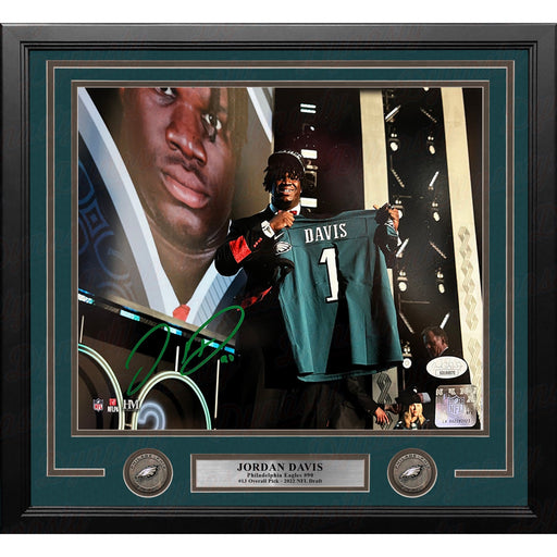 Jordan Davis Philadelphia Eagles Autographed Draft Night Framed Football Photo - Premium Autographed Framed Football Photos - Just $149.99! Shop now at Retro Gaming of Denver