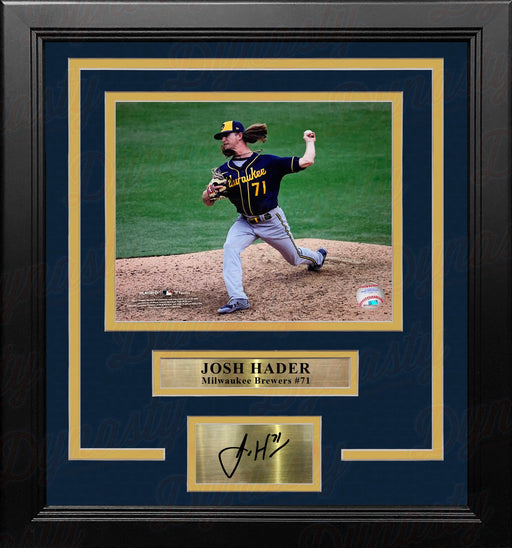 Josh Hader in Action Milwaukee Brewers 8" x 10" Framed Baseball Photo with Engraved Autograph - for just $39! 