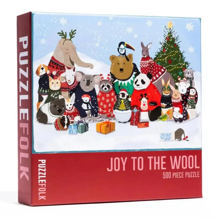 Joy to the Wool 500 Piece Jigsaw Puzzle PuzzleFolk - for just $25.99! 