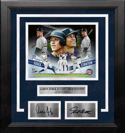 Aaron Judge & Giancarlo Stanton New York Yankees Collage 8x10 Framed Photo with Engraved Autographs - for just $79.99! 
