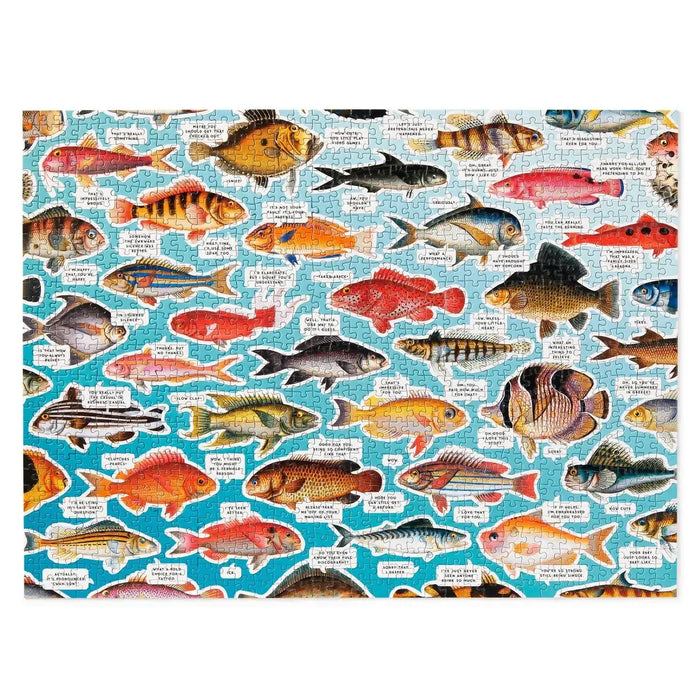Judgy Fish 1000 Piece Jigsaw Puzzle (+Stickers) Brass Monkey - for just $19.99! 