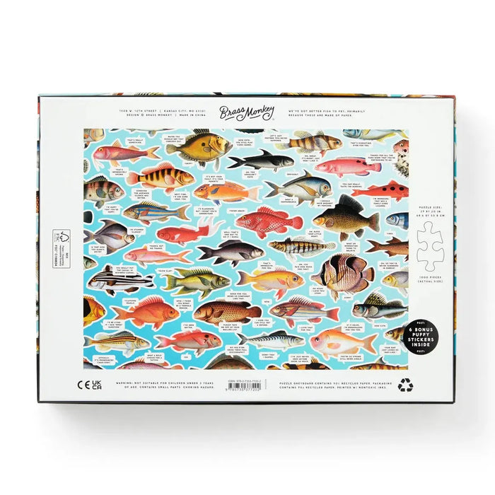 Judgy Fish 1000 Piece Jigsaw Puzzle (+Stickers) Brass Monkey - for just $19.99! 