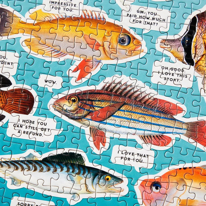 Judgy Fish 1000 Piece Jigsaw Puzzle (+Stickers) Brass Monkey - for just $19.99! 