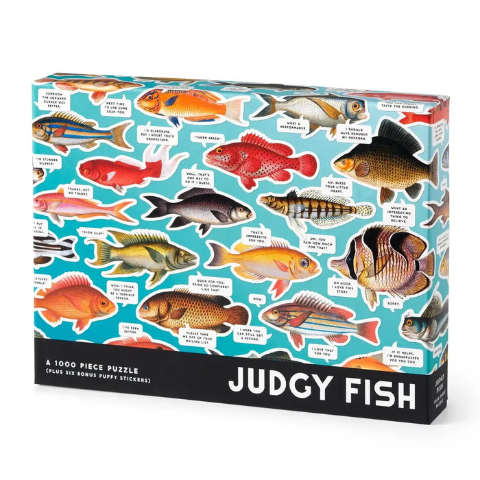 Judgy Fish 1000 Piece Jigsaw Puzzle (+Stickers) Brass Monkey - for just $19.99! 