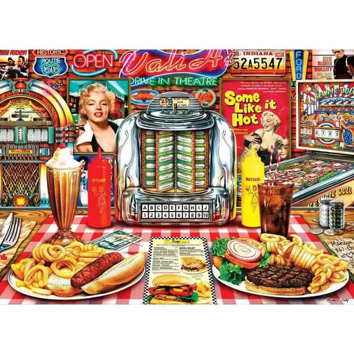 Jukebox Jive Flashbacks 1000 Piece Jigsaw Puzzle MasterPieces - for just $17.99! 