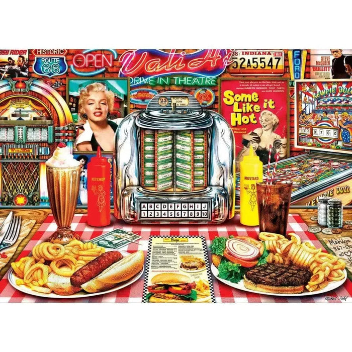 Jukebox Jive Flashbacks 1000 Piece Jigsaw Puzzle MasterPieces - for just $17.99! 