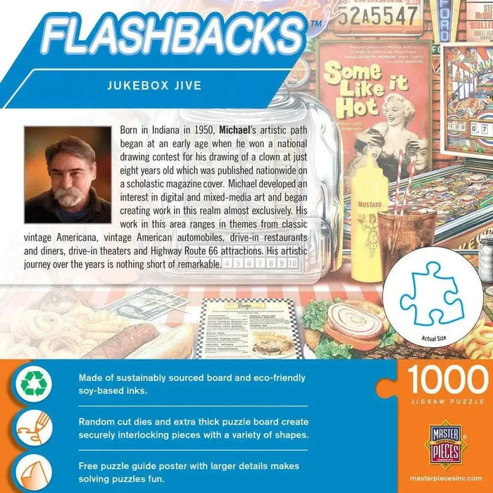 Jukebox Jive Flashbacks 1000 Piece Jigsaw Puzzle MasterPieces - for just $17.99! 