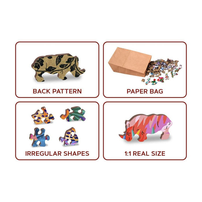 Jungle 300 Piece Wood Jigsaw Puzzle Wooden City - for just $24.99! 