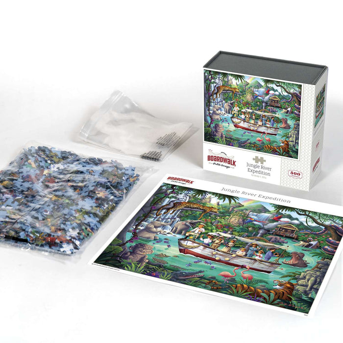 Jungle River Expedition 500 Piece Jigsaw Puzzle Boardwalk - for just $21.99! 
