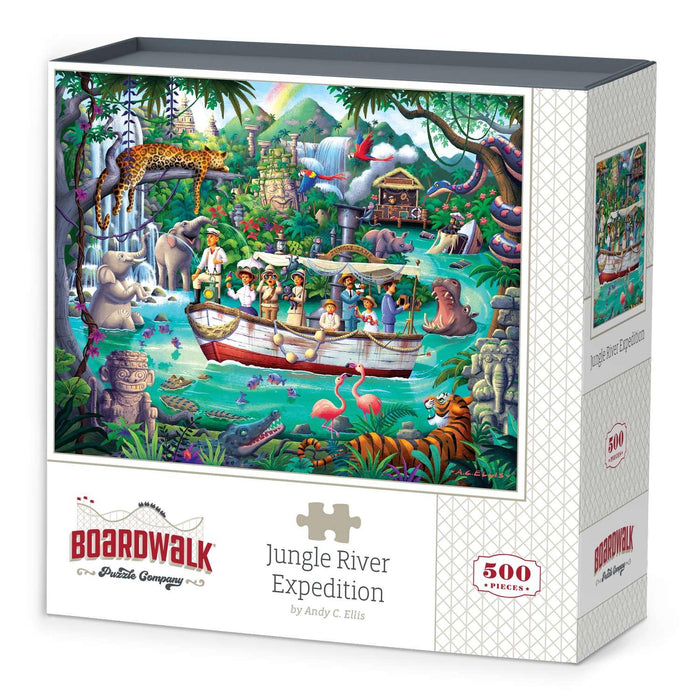 Jungle River Expedition 500 Piece Jigsaw Puzzle Boardwalk - for just $21.99! 