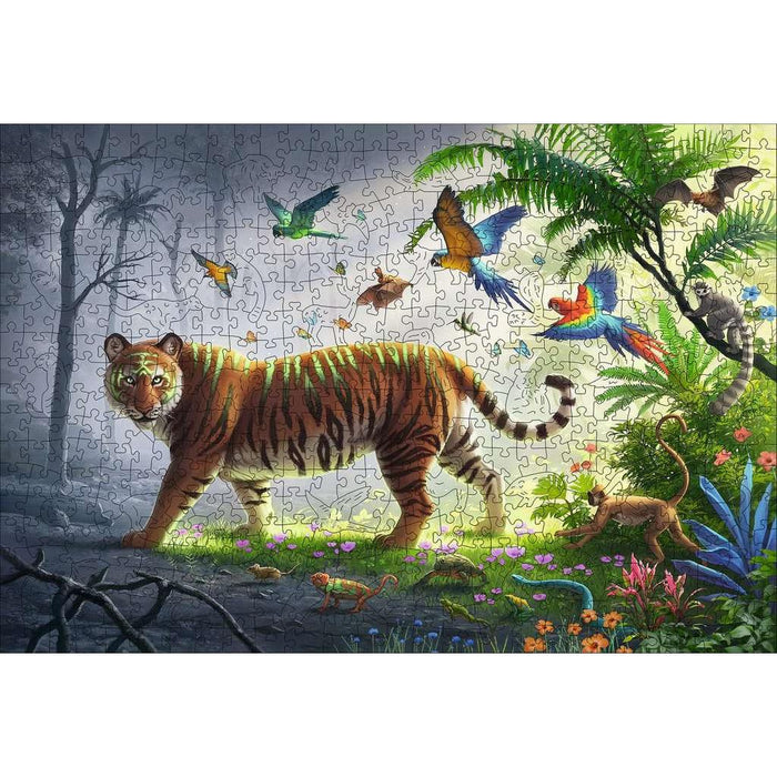Jungle Tiger 500 Piece Wood Jigsaw Puzzle Ravensburger - for just $49.99! 
