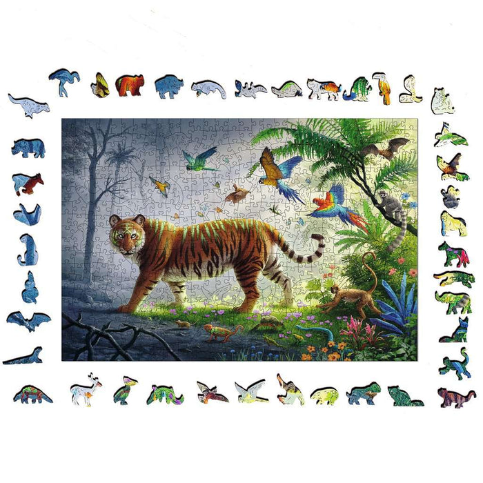 Jungle Tiger 500 Piece Wood Jigsaw Puzzle Ravensburger - for just $49.99! 