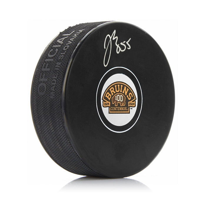 Justin Brazeau Autographed Boston Bruins 100th Anniversary Hockey Logo Puck - for just $29! 