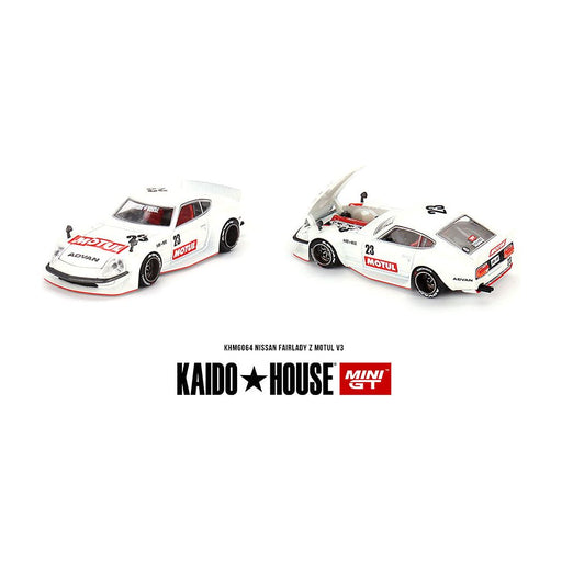 Mini GT x Kaido House Nissan Fairlady 240z Motul in White 1:64 KHMG064 - Premium Datsun - Just $25.99! Shop now at Retro Gaming of Denver