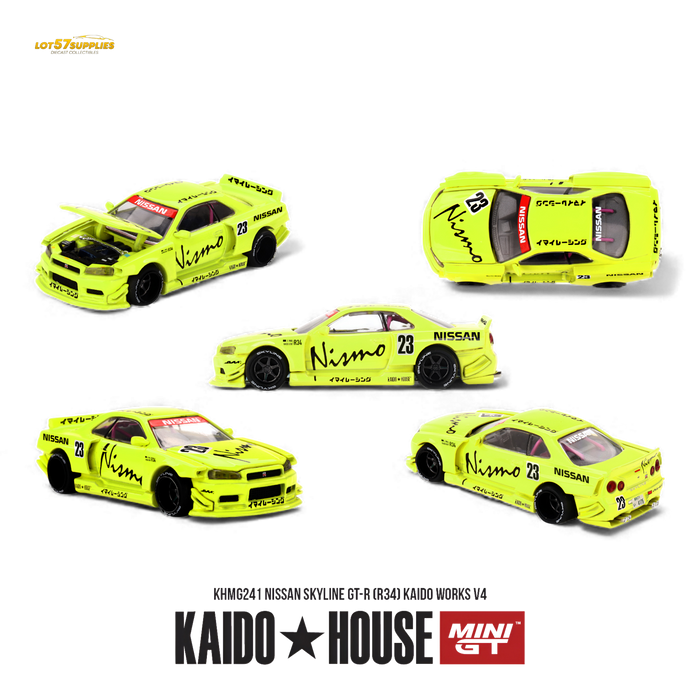 (Pre-Order) Kaido House Nissan Skyline GT-R R34 Kaido Works V4 1:64 - for just $29.99! 