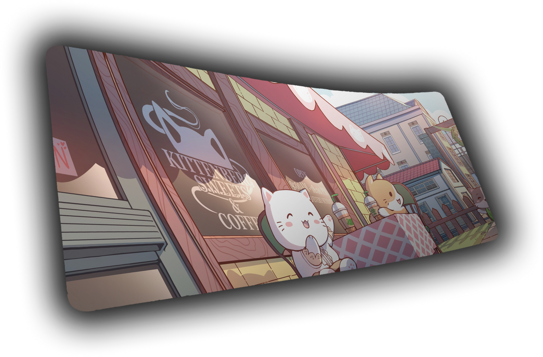 "Kittenberg Cafe" — Kawaii Deskmat - for just $49.95! 